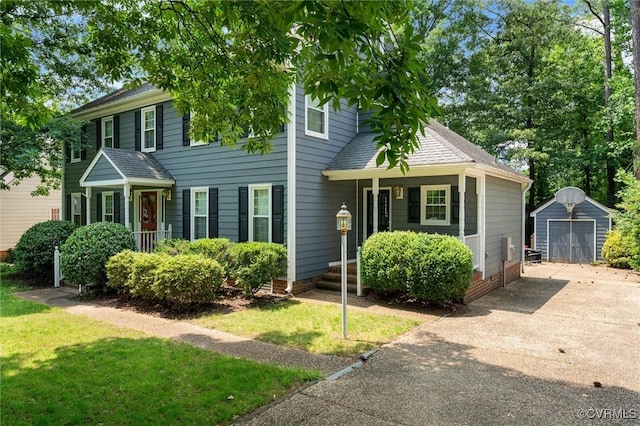 2730 Dalkeith Dr, Henrico, VA 23233 - view of front of house with concrete driveway, a garage, and a front yard