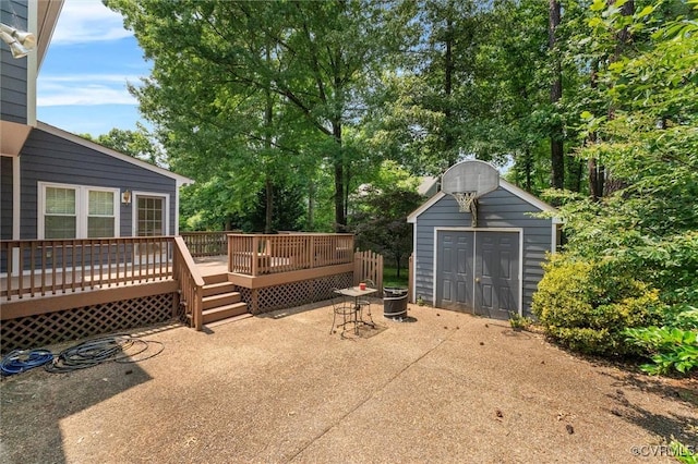 2730 Dalkeith Dr, Henrico, VA 23233 - view of patio featuring a deck and an outdoor fire pit