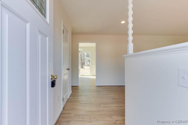 525 Helm Dr, Newport News, VA 23602 - hallway featuring light wood-type flooring, recessed lighting, and baseboards