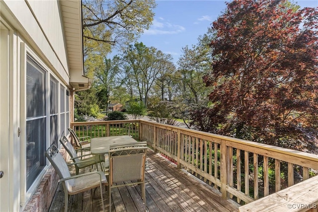 2133 Bloomsherry Dr, Chesterfield, VA 23235 - wooden deck with outdoor dining area
