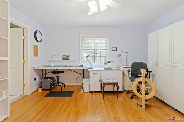 2133 Bloomsherry Dr, Chesterfield, VA 23235 - office featuring light wood-type flooring and ceiling fan