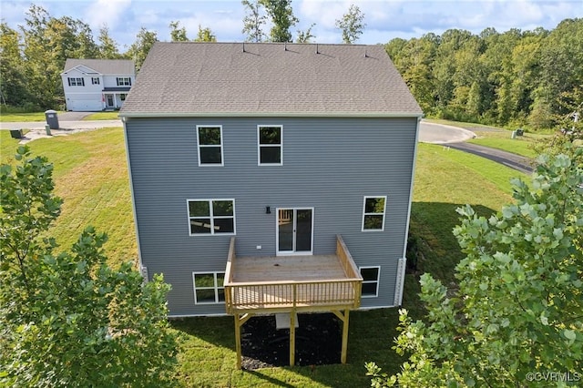 111 Leonard Ct, King William, VA 23009 - rear view of property with a yard and a deck