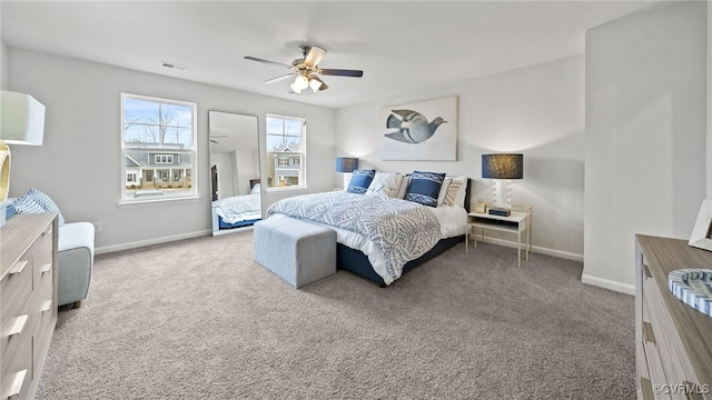 111 Leonard Ct, King William, VA 23009 - bedroom with carpet floors, baseboards, and ceiling fan