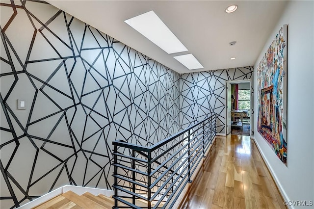 26171/2 Floyd Ave, Richmond, VA 23220 - corridor with wood finished floors and recessed lighting