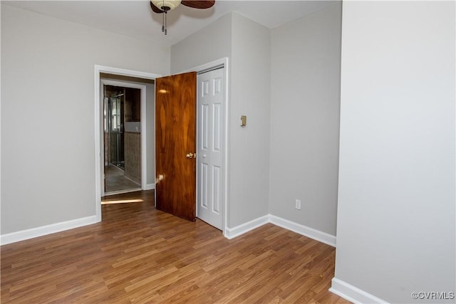 11512 Duncan Rd, Dinwiddie, VA 23805 - spare room with light wood-type flooring, baseboards, and ceiling fan