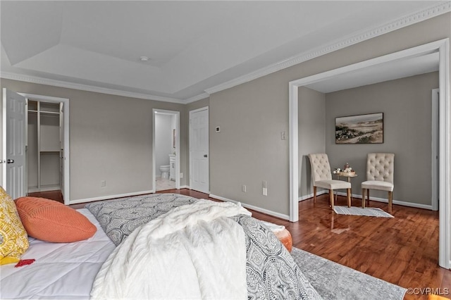 1716 First Colonial Ct, Richmond, VA 23231 - bedroom featuring a raised ceiling, wood finished floors, ornamental molding, and baseboards