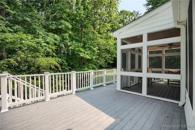 1708 Centennial Dr, Toano, VA 23168 - wooden terrace featuring a sunroom