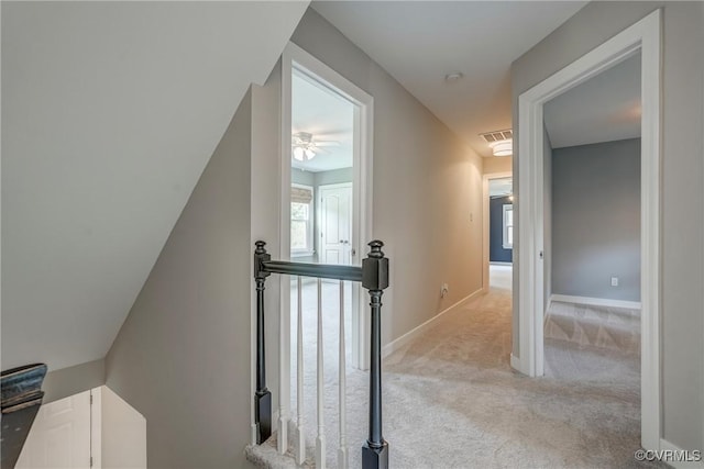 1537 Winbury Dr, Midlothian, VA 23114 - staircase featuring carpet flooring and a ceiling fan