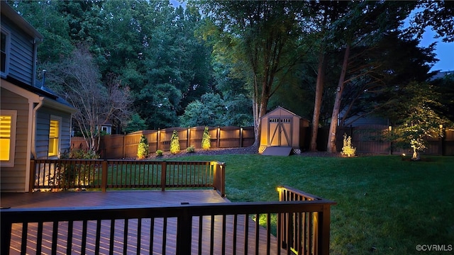 1537 Winbury Dr, Midlothian, VA 23114 - fenced backyard featuring a deck and a storage shed