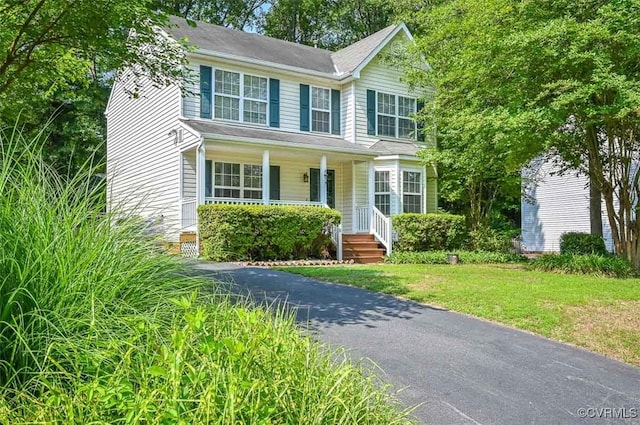 833 Tavern Green Rd, Glen Allen, VA 23060 - view of front facade with covered porch and a front yard
