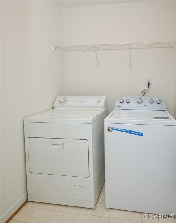 833 Tavern Green Rd, Glen Allen, VA 23060 - laundry room featuring separate washer and dryer and light tile patterned flooring