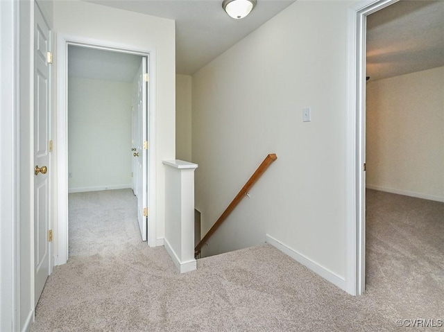 833 Tavern Green Rd, Glen Allen, VA 23060 - corridor with an upstairs landing, carpet floors, and baseboards