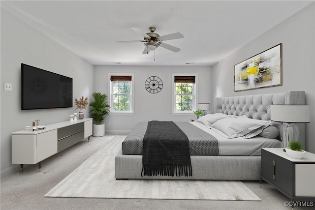 12055 Hadden Hall Dr, Chesterfield, VA 23838 - bedroom with light colored carpet and a ceiling fan