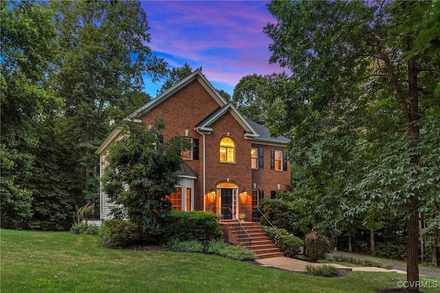12055 Hadden Hall Dr, Chesterfield, VA 23838 - view of front facade featuring a yard and brick siding