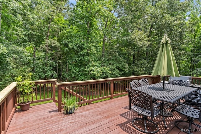 12055 Hadden Hall Dr, Chesterfield, VA 23838 - wooden terrace featuring outdoor dining space