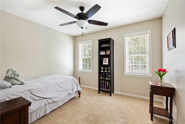 12819 Millstep Ter, Midlothian, VA 23112 - bedroom with light colored carpet and a ceiling fan