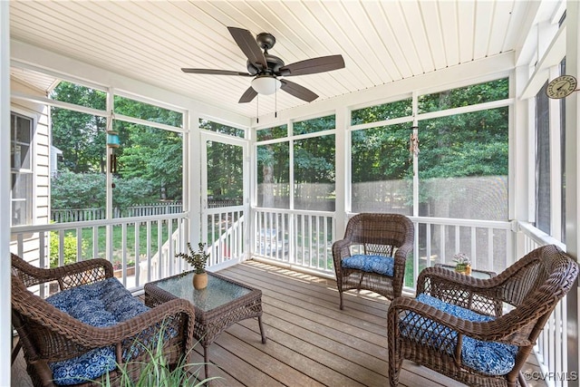 12819 Millstep Ter, Midlothian, VA 23112 - sunroom featuring a ceiling fan