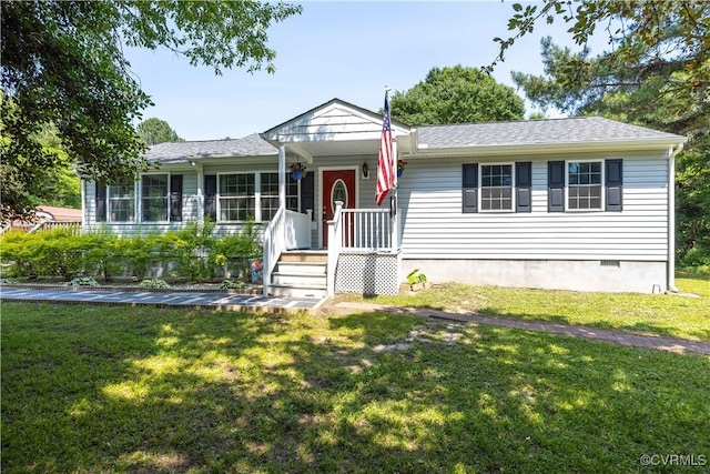 16701 Jolly Rd, Prince George, VA 23842 - view of front facade with a front lawn and crawl space