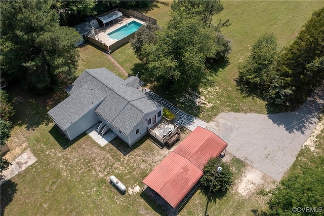 16701 Jolly Rd, Prince George, VA 23842 - aerial view of property and surrounding area with a pool area
