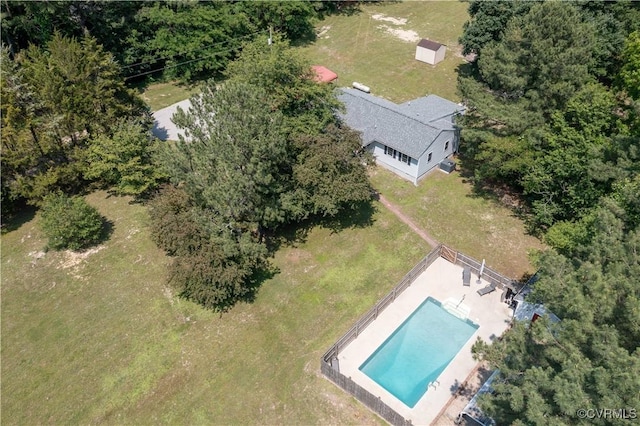 16701 Jolly Rd, Prince George, VA 23842 - view from above of property with a pool area