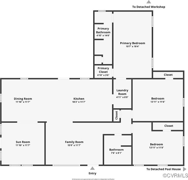 16701 Jolly Rd, Prince George, VA 23842 - floor plan / room layout