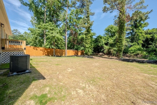 1602 Eden Ave, Henrico, VA 23231 - view of yard with central AC unit and a wooden deck
