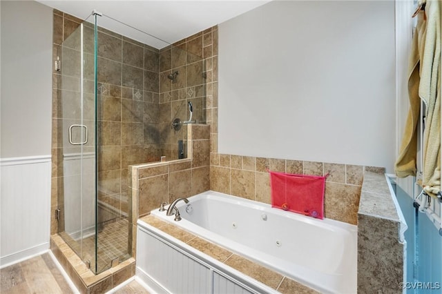 12912 Cottage Mill Pl, Midlothian, VA 23114 - bathroom featuring a whirlpool tub and a shower stall