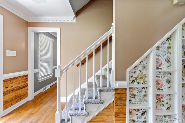 12912 Cottage Mill Pl, Midlothian, VA 23114 - staircase featuring wood finished floors and baseboards