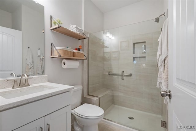6800 Alabaster Ln, Chesterfield, VA 23234 - full bathroom with toilet, vanity, and a shower stall