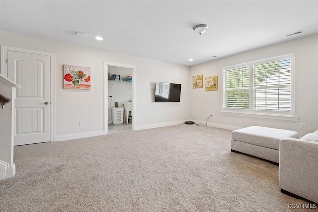 6800 Alabaster Ln, Chesterfield, VA 23234 - sitting room featuring carpet, baseboards, and recessed lighting