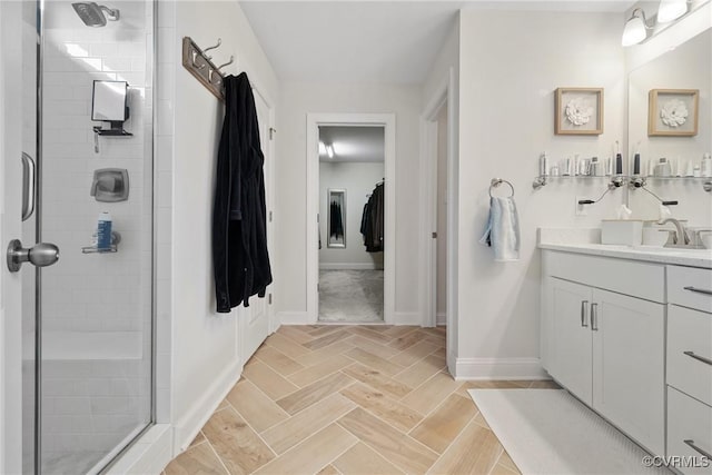 6800 Alabaster Ln, Chesterfield, VA 23234 - full bathroom with vanity, a shower stall, and baseboards