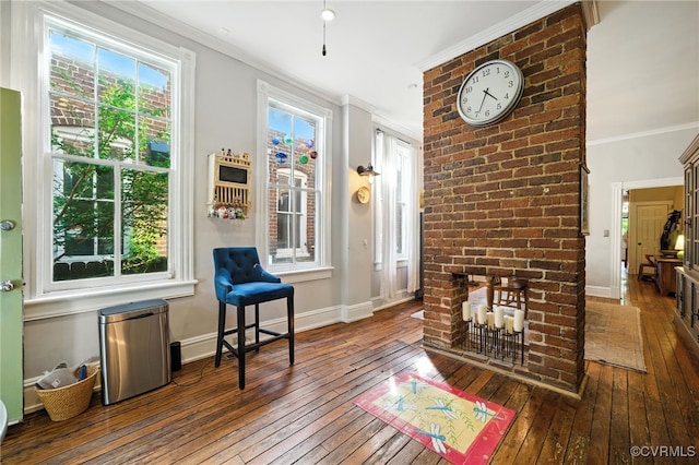 323 N 27th St, Richmond, VA 23223 - living room with wood-type flooring and ornamental molding