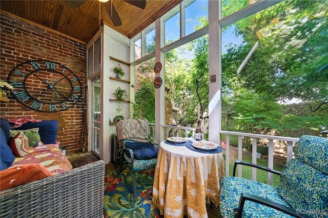 323 N 27th St, Richmond, VA 23223 - sunroom / solarium featuring ceiling fan
