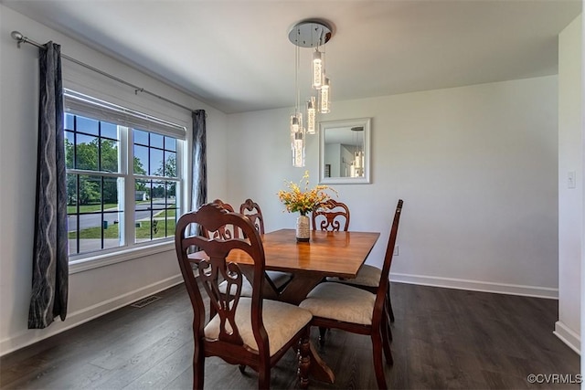 203 Pointers Dr, West Point, VA 23181 - dining area with dark wood finished floors and baseboards