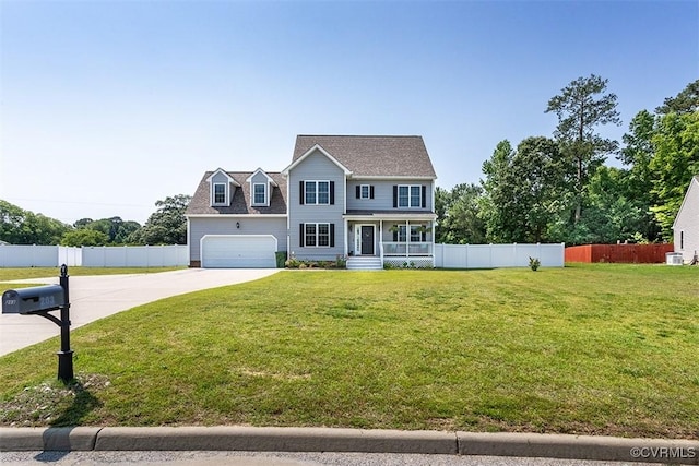 203 Pointers Dr, West Point, VA 23181 - view of front of house featuring covered porch and driveway