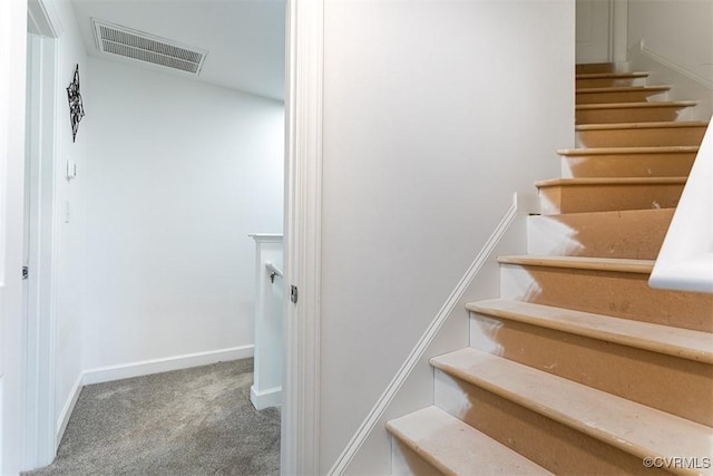 203 Pointers Dr, West Point, VA 23181 - staircase featuring carpet and baseboards