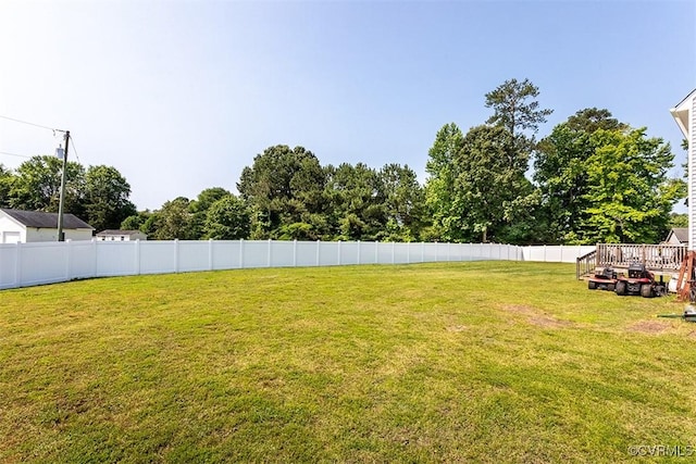 203 Pointers Dr, West Point, VA 23181 - view of yard featuring a deck