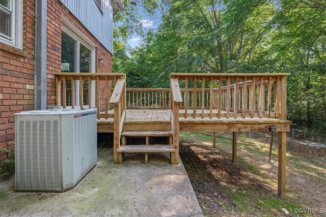4200 Esposito Pl, Prince George, VA 23875 - wooden terrace with central air condition unit