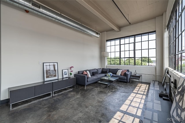 101 W Marshall St Unit U47, Richmond, VA 23220 - living area featuring finished concrete flooring