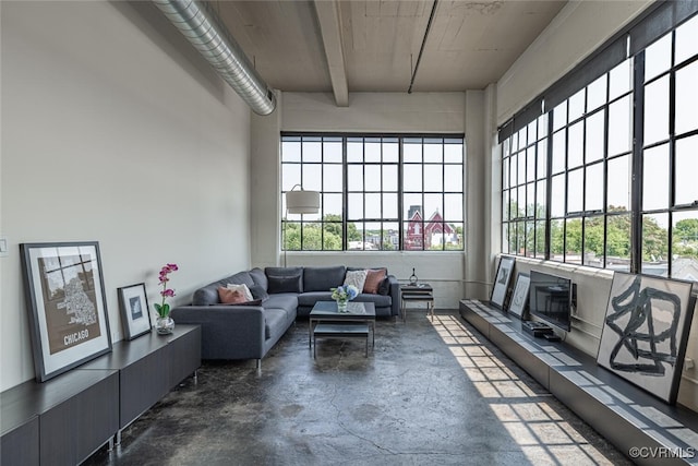 101 W Marshall St Unit U47, Richmond, VA 23220 - living area with concrete flooring