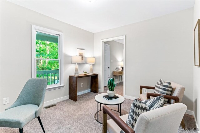 4381 Three Bridge Rd, Powhatan, VA 23139 - living area with carpet and baseboards