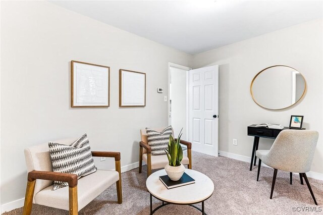 4381 Three Bridge Rd, Powhatan, VA 23139 - living area with baseboards and light colored carpet