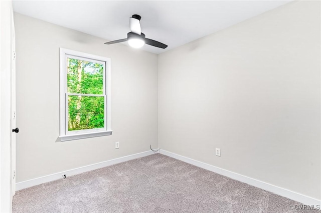 4381 Three Bridge Rd, Powhatan, VA 23139 - spare room featuring carpet, a ceiling fan, and baseboards