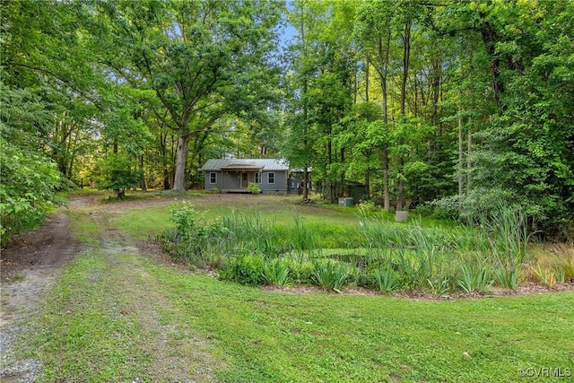 3966 Holts Ln, Saluda, VA 23149 - view of grassy yard with a forest view