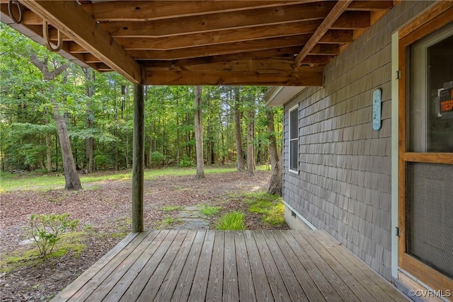 3966 Holts Ln, Saluda, VA 23149 - view of wooden deck