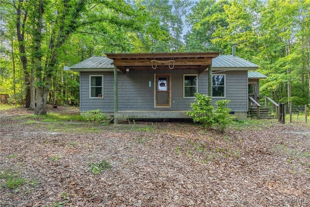 3966 Holts Ln, Saluda, VA 23149 - view of front of property featuring metal roof and crawl space