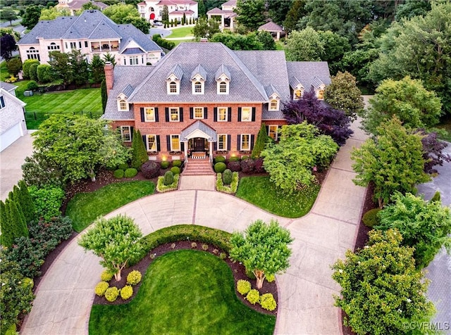 11905 Lerade Ct, Glen Allen, VA 23059 - view of front facade with a chimney