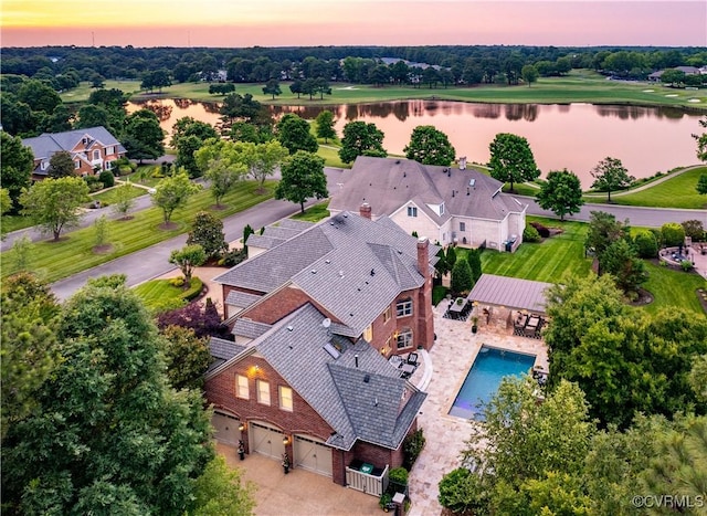 11905 Lerade Ct, Glen Allen, VA 23059 - aerial perspective of suburban area featuring a large body of water