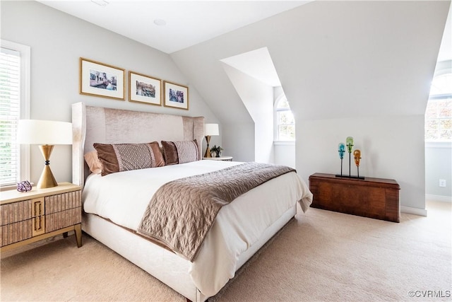 11905 Lerade Ct, Glen Allen, VA 23059 - bedroom featuring light carpet and vaulted ceiling