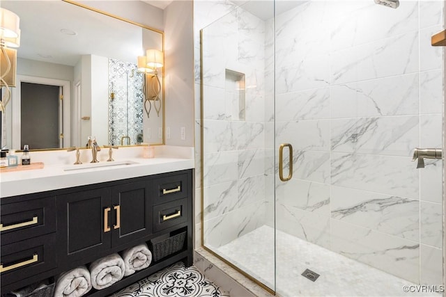 11905 Lerade Ct, Glen Allen, VA 23059 - bathroom featuring a stall shower and vanity